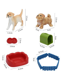 Juego de Figuras de Perro ONEST 6 Piezas Realistas 2