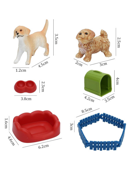 Juego de Figuras de Perro ONEST 6 Piezas Realistas