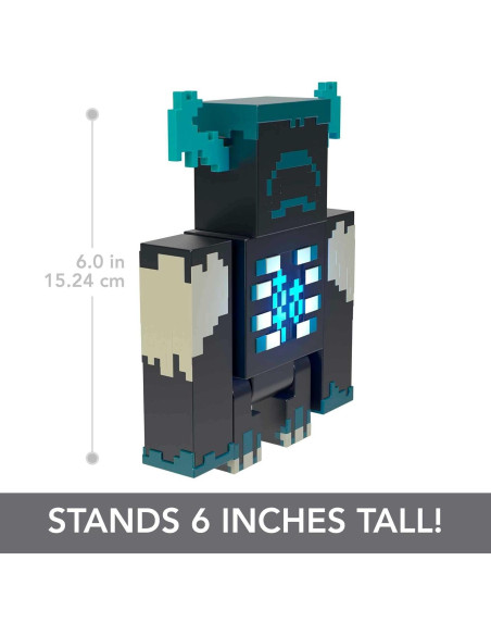 Figura de Acción Warden Mattel Minecraft 8.25 cm con Luces y Sonidos