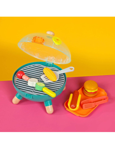 B. toys Mini Chef Parrilla BBQ Juguete 16 Piezas 3 Años+