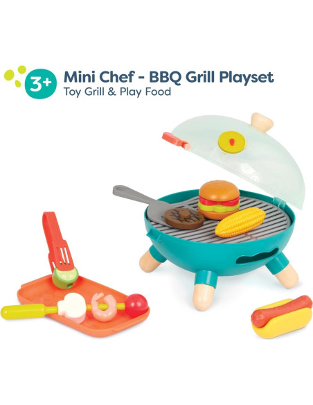 B. toys Mini Chef Parrilla BBQ Juguete 16 Piezas 3 Años+