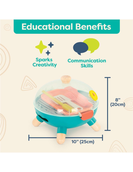 B. toys Mini Chef Parrilla BBQ Juguete 16 Piezas 3 Años+