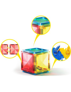 PicassoTiles Bloques Magnéticos Mini 12 Piezas Juguete STEM 2
