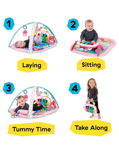 Gimnasio Musical Baby Einstein Rosa 4-en-1 para Bebés