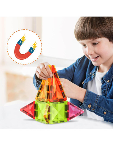 PicassoTiles Bloques Magnéticos Mini 12 Piezas Juguete STEM