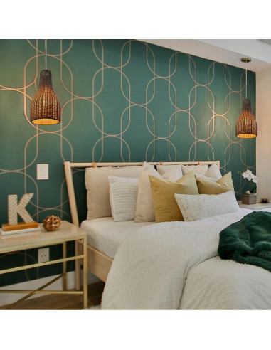 Pantalla de lámpara colgante Osasy de mimbre natural, juego de 2