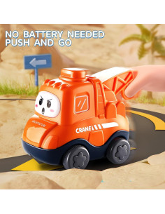 Juego de 6 Coches de Goma Suave Bessome con Alfombrilla 2