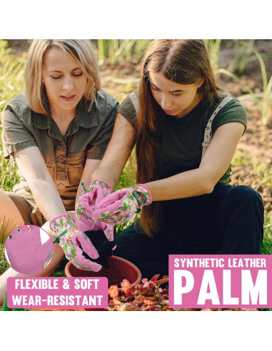 Guantes de trabajo HLDD HANDLANDY para mujeres - Rosa