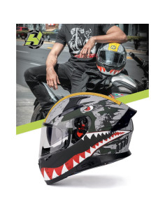 Casco HAX Impulse XL Doble Visor y Aprobado DOT 2