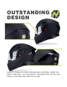 Casco HAX Impulse cara completa Negro mate XXL 2