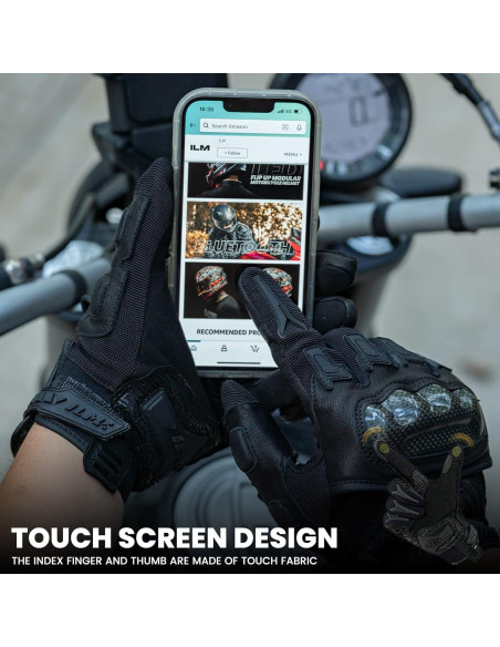 Guantes de Motocross ILM GST301 Táctiles y Resistentes XXL