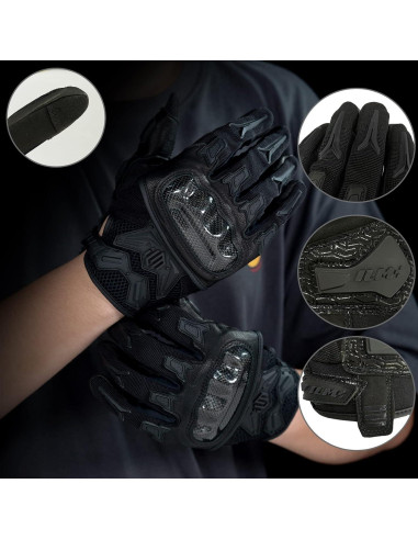 Guantes de Motocross ILM GST301 Táctiles y Resistentes XXL
