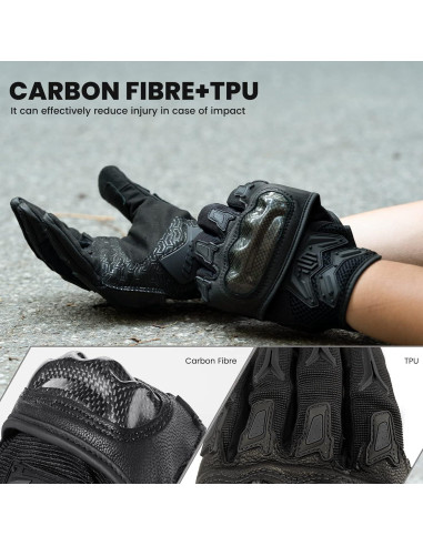 Guantes de Motocross ILM GST301 Táctiles y Resistentes XXL