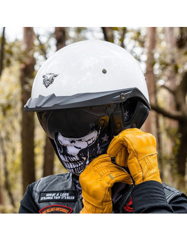 Casco de Media Cara VCOROS VHF04 Blanco Brillante M