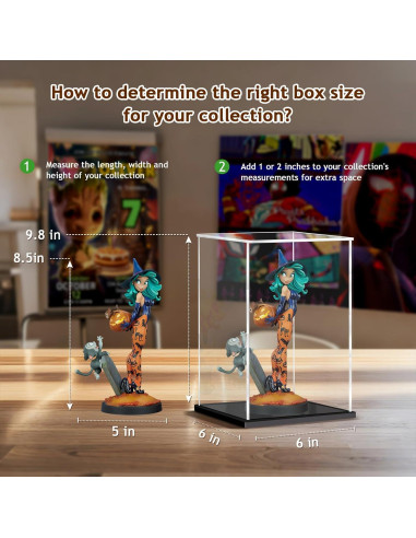 Caja de Exhibición Acrílica XINISS 40x20x20 cm para Coleccionables