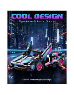 Coche Deportivo Sosuy 1:18 Cyberpunk 586 Piezas Juguete 2