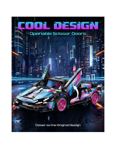 Coche Deportivo Sosuy 1:18 Cyberpunk 586 Piezas Juguete