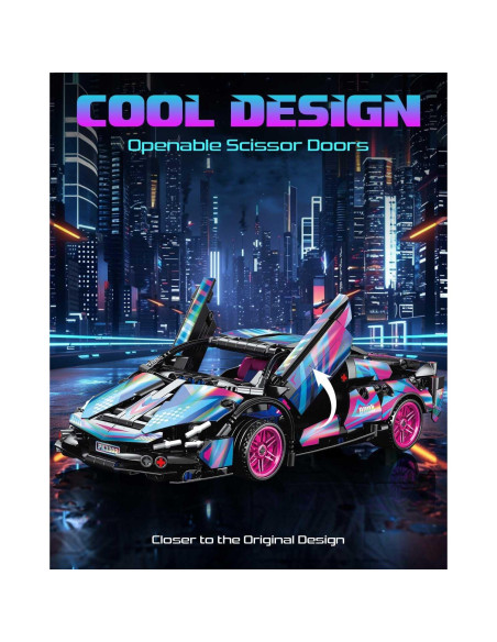 Coche Deportivo Sosuy 1:18 Cyberpunk 586 Piezas Juguete