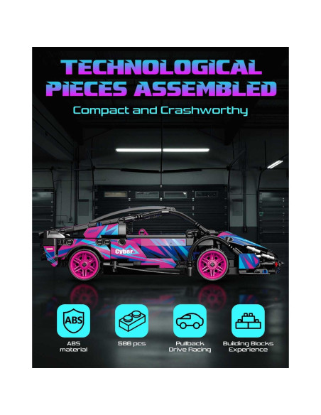 Coche Deportivo Sosuy 1:18 Cyberpunk 586 Piezas Juguete