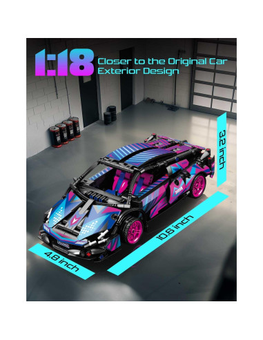 Coche Deportivo Sosuy 1:18 Cyberpunk 586 Piezas Juguete