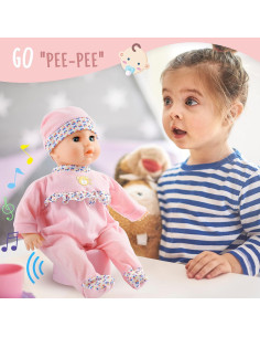 Muñeca Interactiva Rosa Toy Choi 40 cm con Accesorios 2