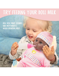 Muñeca Interactiva Rosa Toy Choi 40 cm con Sonidos y Accesorios 2