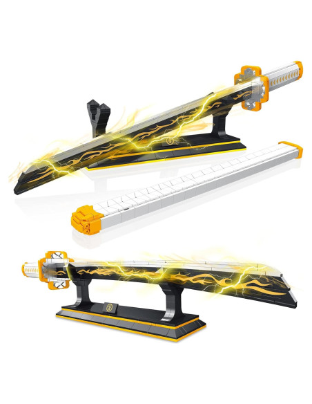 Espada Agatsuma Zenitsu Demon Slayer 956 Piezas con Soporte