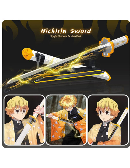 Espada Agatsuma Zenitsu Demon Slayer 956 Piezas con Soporte