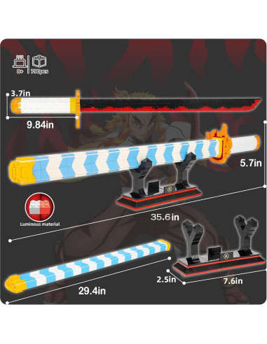 Espada Rengoku Kyoujurou Demon Slayer - Set de Construcción 792 Pcs