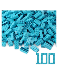 Ladrillos de Construcción Feleph 100 Piezas Azul 2x4