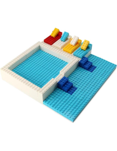 Ladrillos de Construcción Feleph 100 Piezas Azul 2x4