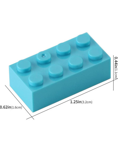 Ladrillos de Construcción Feleph 100 Piezas Azul 2x4