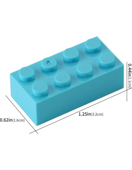 Ladrillos de Construcción Feleph 100 Piezas Azul 2x4