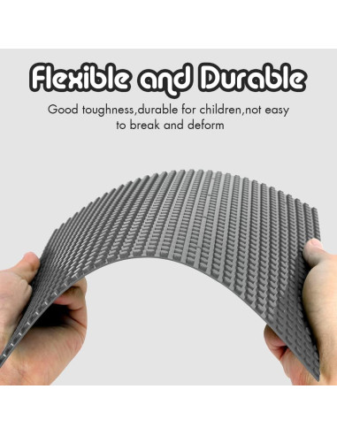 Placas Base Lekebaby 10 cm x 10 cm Paquete de 6 Gris