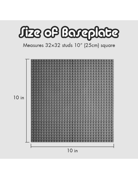 Placas Base Lekebaby 10 cm x 10 cm Paquete de 6 Gris