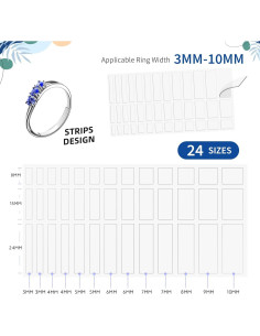 Ajustador de Tamaño de Anillo ELETIUO - 234 Pcs Transparente 2