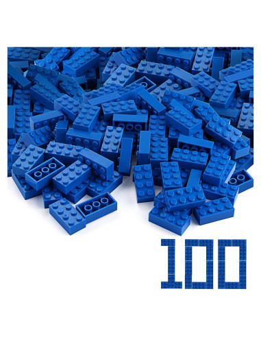 Juego de Bloques de Construcción Feleph 100 Piezas Azules