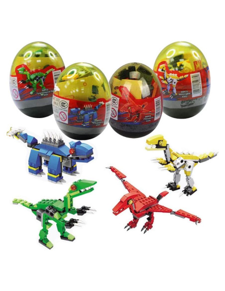 Anditoy 4 Huevos de Bloques de Dinosaurios para Niños