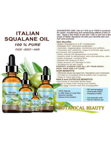 Aceite de Squalane 100% Puro Belleza Botánica 30ml Hidratante