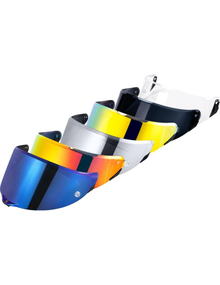 Visera de Casco JQF Gear Pista GPRR Azul Cromado