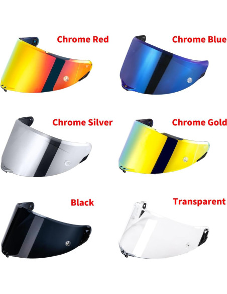 Visera de Casco JQF Gear Pista GPRR Azul Cromado