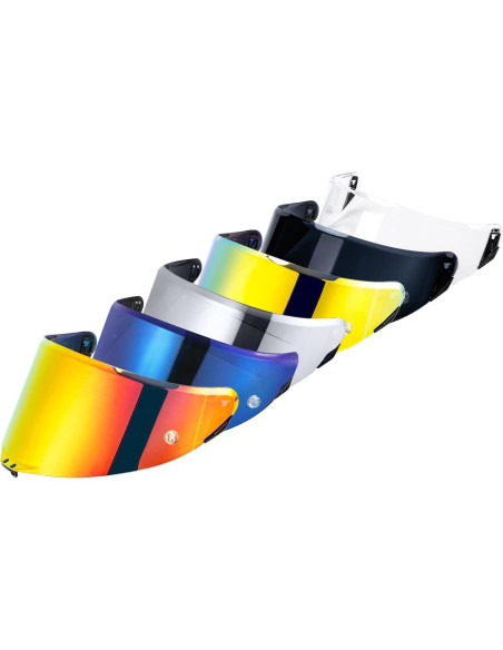 Visera de Casco JQF Gear Pista GPRR Azul Cromado