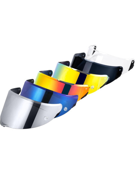 Visera de Casco JQF Gear Pista GPRR Azul Cromado