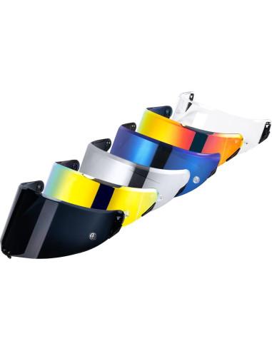 Visera de Casco JQF Gear Pista GPRR Azul Cromado