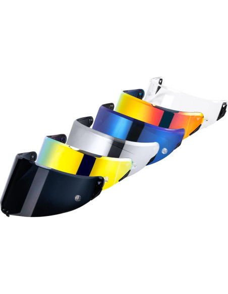 Visera de Casco JQF Gear Pista GPRR Azul Cromado