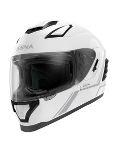 Casco Integral Sena Stryker Bluetooth y Mesh, Pequeño, Blanco