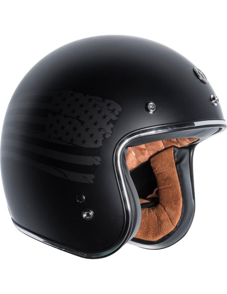 Casco TORC T50C Abierto 3/4 Motocicleta Negro Mate