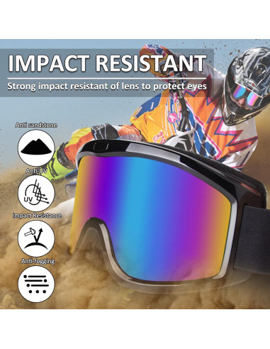 Gafas de Motocross Dmeixs GOGMSI Negro UV para Adultos