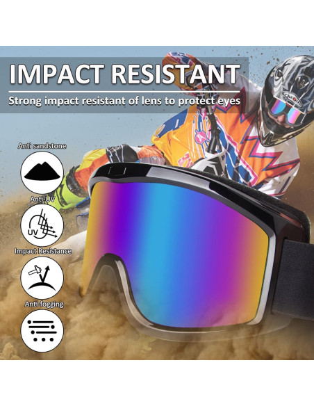 Gafas de Motocross Dmeixs GOGMSI Negro UV para Adultos