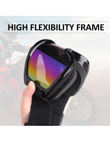 Gafas de Motocross Dmeixs GOGMSI Negro UV para Adultos